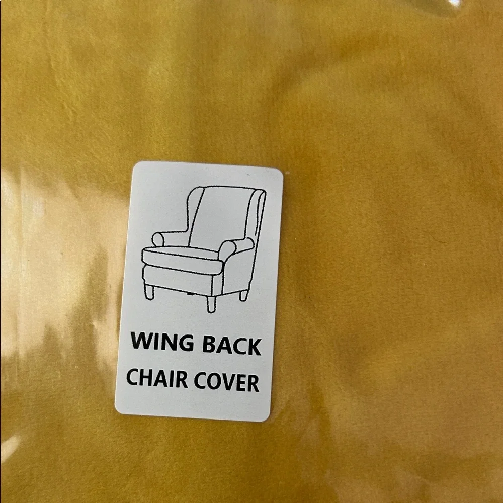 Gold Wing Back Chair Cover